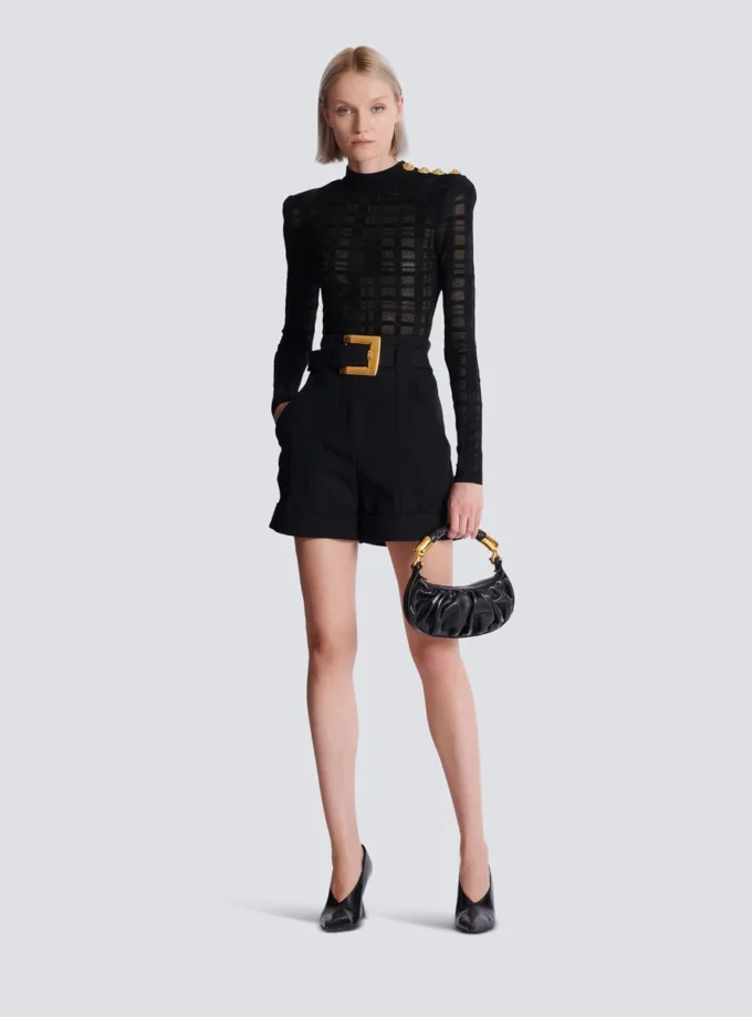 Grain de poudre shorts with belt Grain de poudre shorts with belt