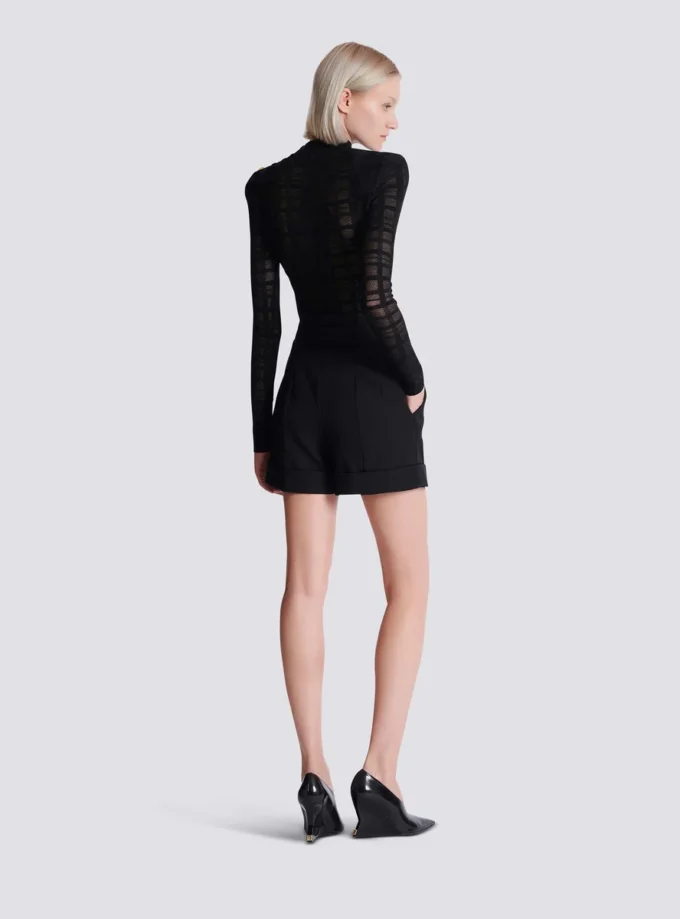 Grain de poudre shorts with belt Grain de poudre shorts with belt