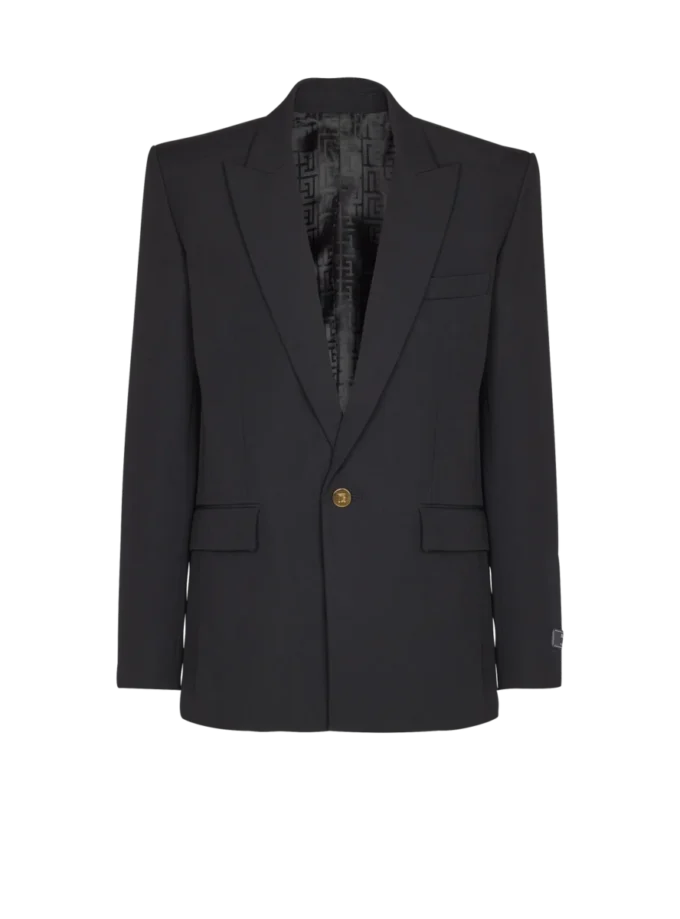 Grain de poudre wool 1-button jacket Grain de poudre wool 1-button jacket