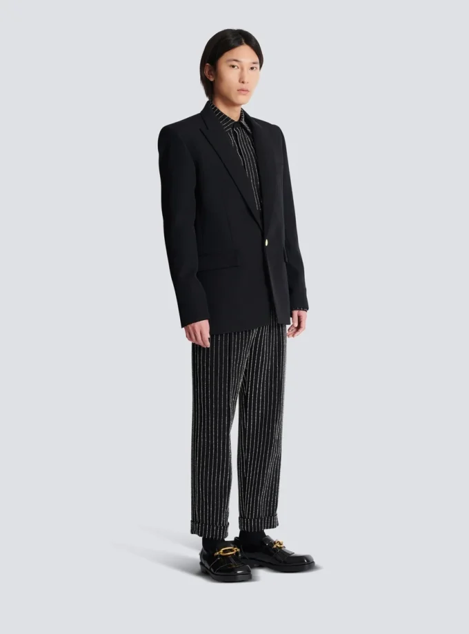 Grain de poudre wool 1-button jacket Grain de poudre wool 1-button jacket