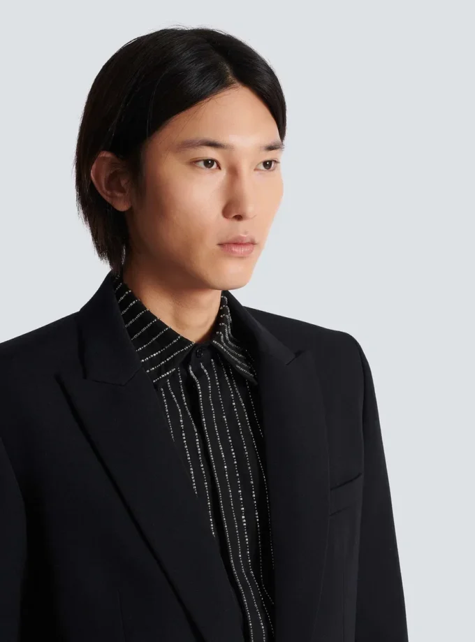 Grain de poudre wool 1-button jacket Grain de poudre wool 1-button jacket