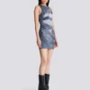 Halterneck draped trompe-l’œil strass dress Halterneck draped trompe-l’œil strass dress