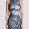 Halterneck draped trompe-l’œil strass dress Halterneck draped trompe-l’œil strass dress