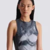 Halterneck draped trompe-l’œil strass dress Halterneck draped trompe-l’œil strass dress