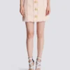 High-waist buttoned tweed mini skirt High-waist buttoned tweed mini skirt
