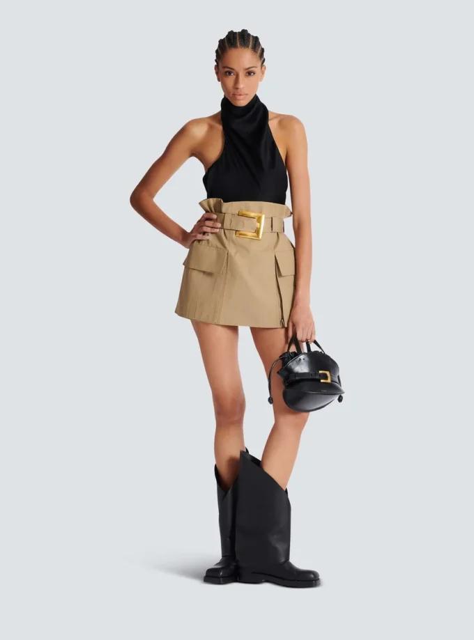 High-waisted gabardine skirt High-waisted gabardine skirt