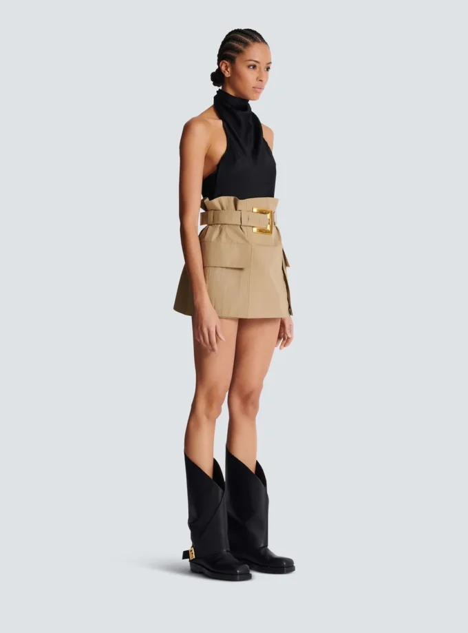 High-waisted gabardine skirt High-waisted gabardine skirt
