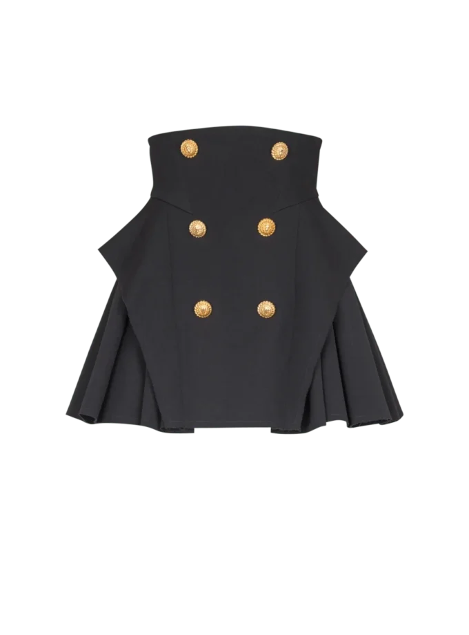 High-waisted grain de poudre skirt High-waisted grain de poudre skirt