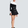 High-waisted grain de poudre skirt High-waisted grain de poudre skirt