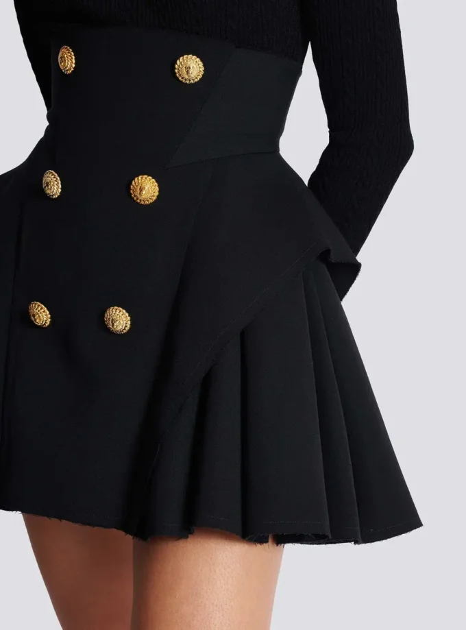 High-waisted grain de poudre skirt High-waisted grain de poudre skirt