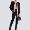 High-waisted grain de poudre trousers High-waisted grain de poudre trousers