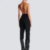 High-waisted grain de poudre trousers High-waisted grain de poudre trousers
