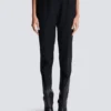 High-waisted grain de poudre trousers High-waisted grain de poudre trousers