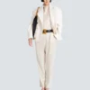 High-waisted silk trousers High-waisted silk trousers