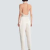 High-waisted silk trousers High-waisted silk trousers