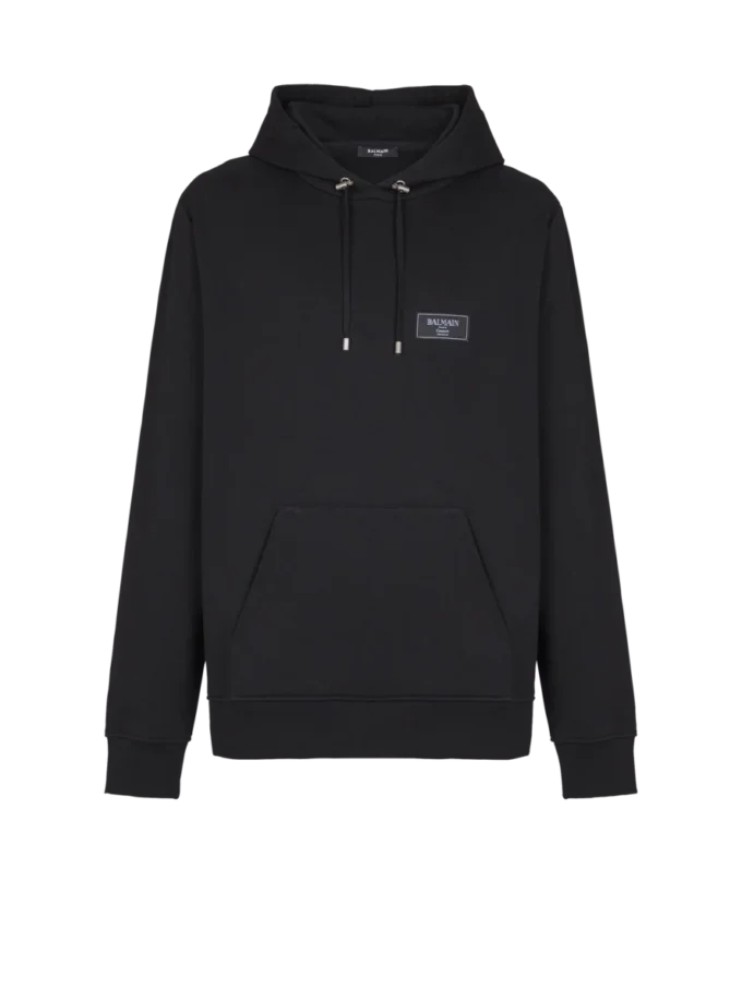 Hoodie with Balmain Couture label Hoodie with Balmain Couture label