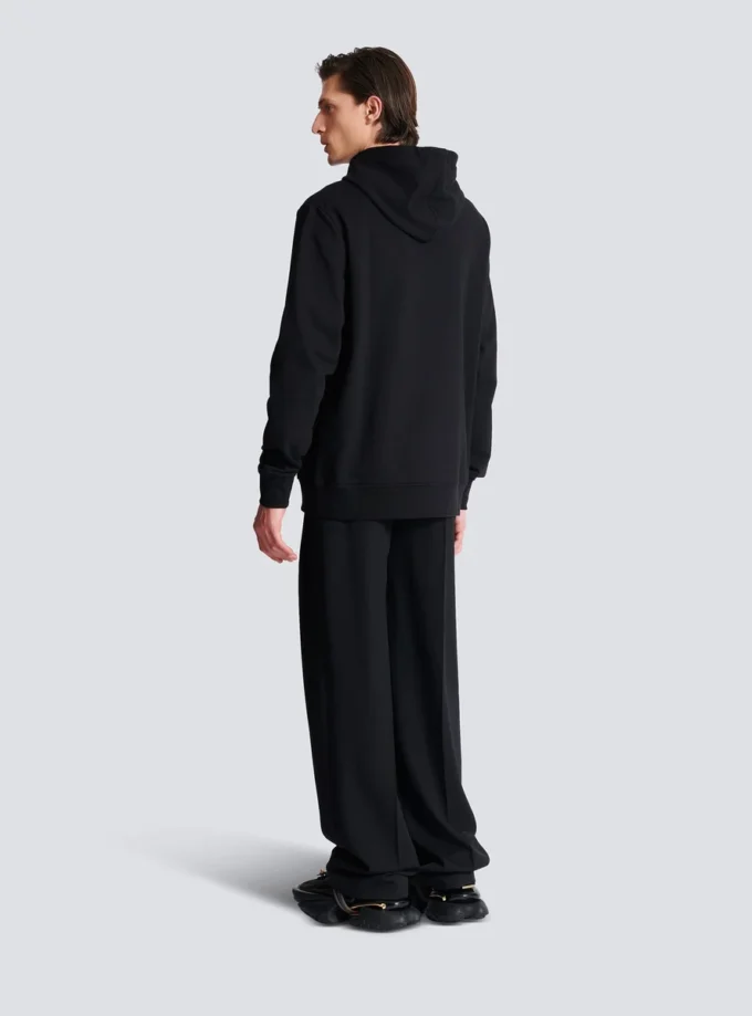 Hoodie with Balmain Couture label Hoodie with Balmain Couture label