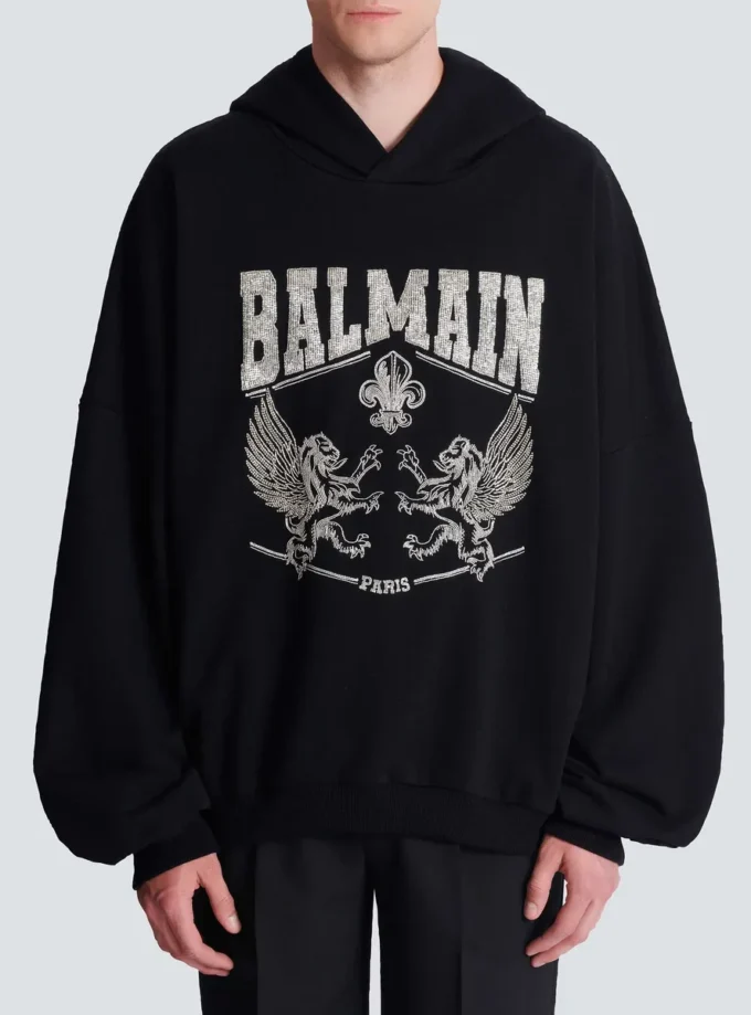 Hoodie with crystal embroidery Hoodie with crystal embroidery