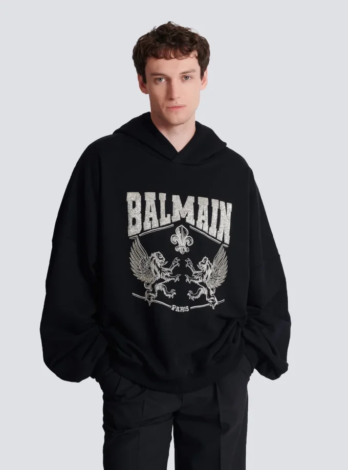 Hoodie with crystal embroidery Hoodie with crystal embroidery