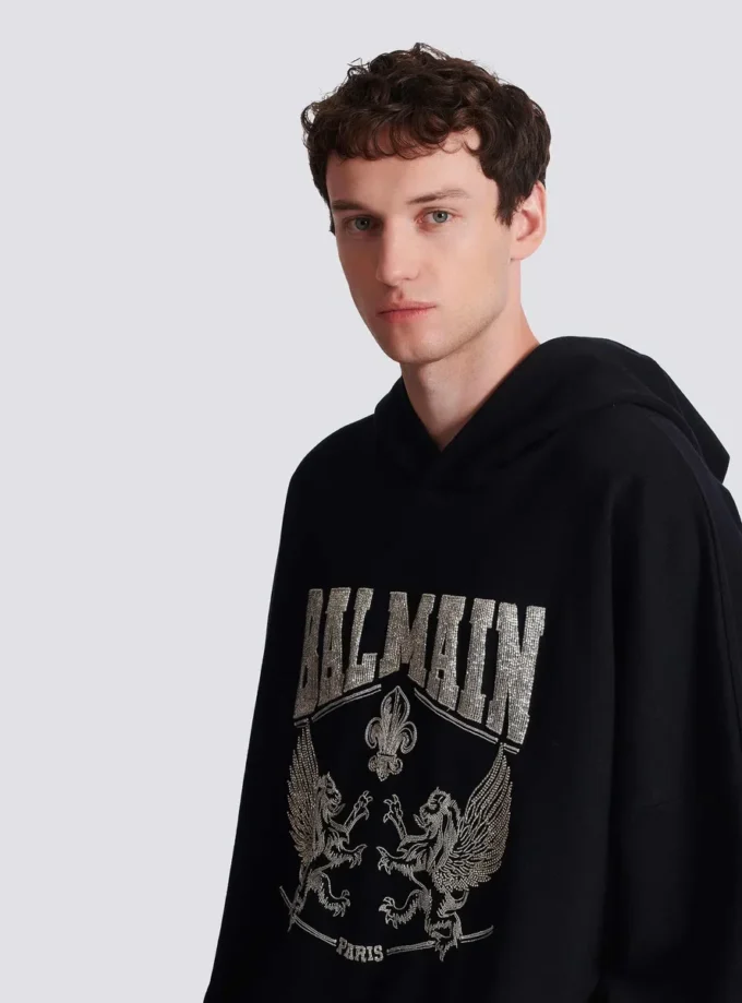 Hoodie with crystal embroidery Hoodie with crystal embroidery