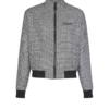 Houndstooth wool jacket
