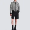 Houndstooth wool jacket