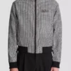 Houndstooth wool jacket