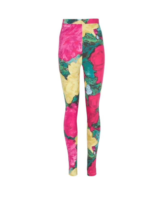 Jersey leggings with roses print Jersey leggings with roses print
