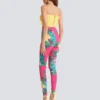 Jersey leggings with roses print Jersey leggings with roses print