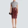 Lambskin leather pencil skirt Lambskin leather pencil skirt