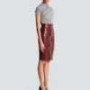 Lambskin leather pencil skirt Lambskin leather pencil skirt