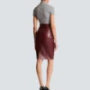 Lambskin leather pencil skirt Lambskin leather pencil skirt