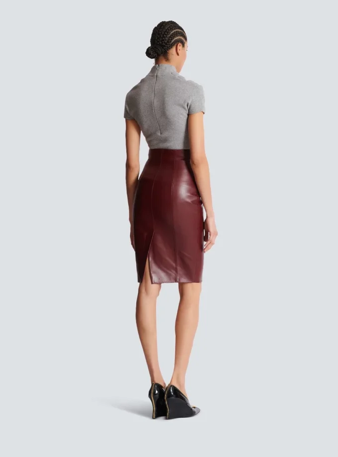 Lambskin leather pencil skirt Lambskin leather pencil skirt