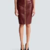 Lambskin leather pencil skirt Lambskin leather pencil skirt