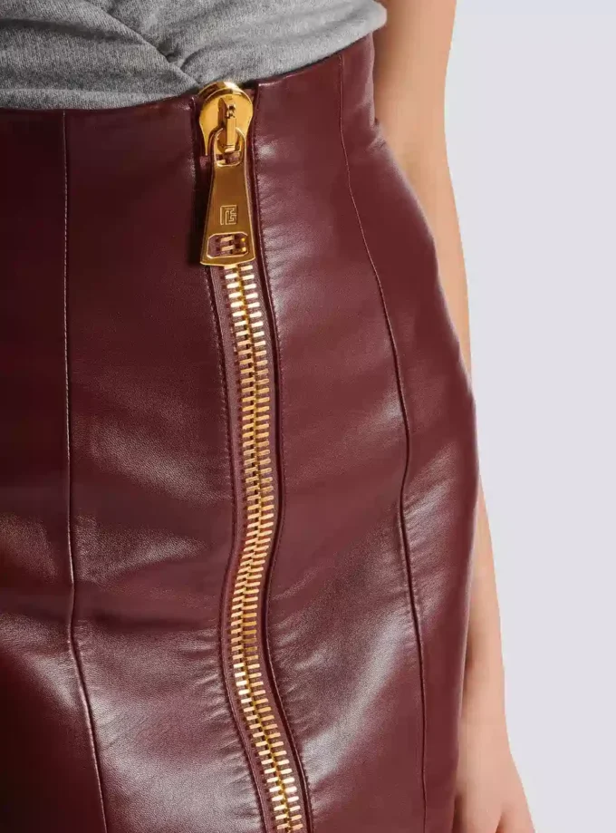 Lambskin leather pencil skirt Lambskin leather pencil skirt
