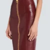 Lambskin leather pencil skirt Lambskin leather pencil skirt