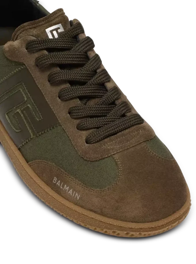 Leather and canvas Balmain Swan trainers Leather and canvas Balmain Swan trainers