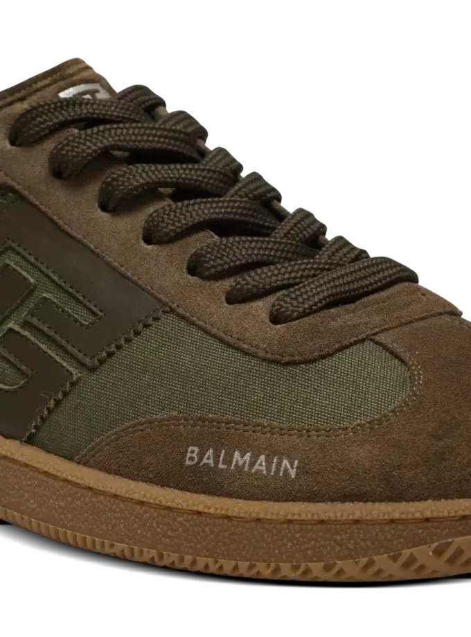 Leather and canvas Balmain Swan trainers Leather and canvas Balmain Swan trainers
