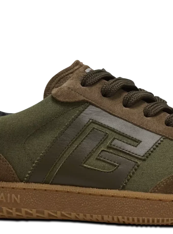 Leather and canvas Balmain Swan trainers Leather and canvas Balmain Swan trainers