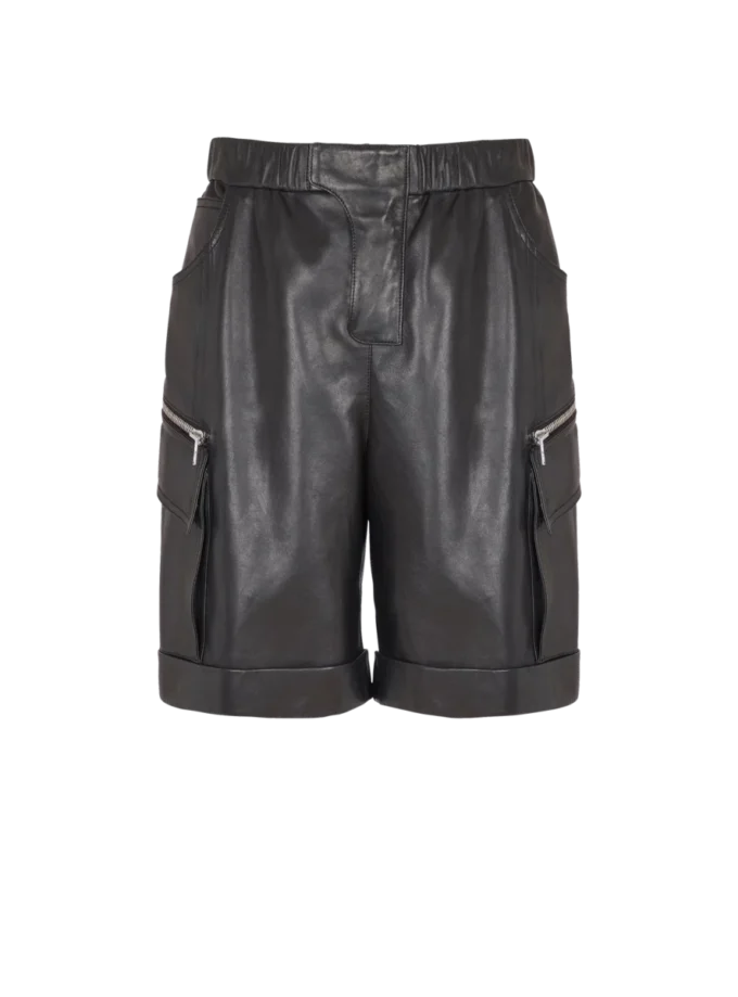 Leather cargo Bermuda shorts Leather cargo Bermuda shorts