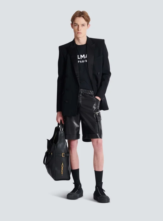 Leather cargo Bermuda shorts Leather cargo Bermuda shorts