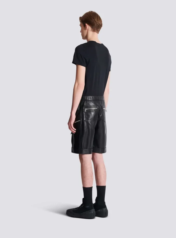 Leather cargo Bermuda shorts Leather cargo Bermuda shorts