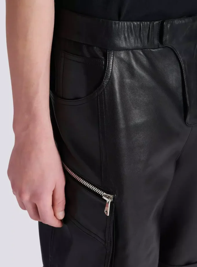 Leather cargo Bermuda shorts Leather cargo Bermuda shorts