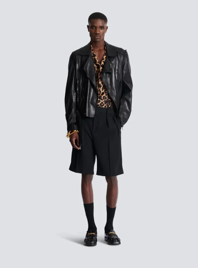 Leopard print silk pyjama shirt Leopard print silk pyjama shirt