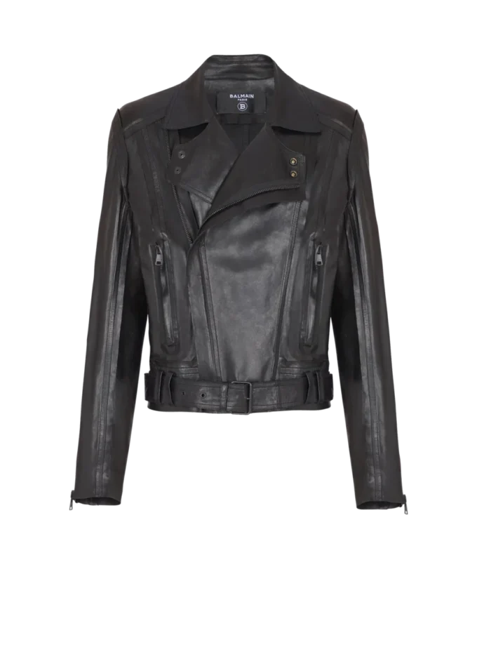 Lightweight lambskin leather biker jacket Lightweight lambskin leather biker jacket