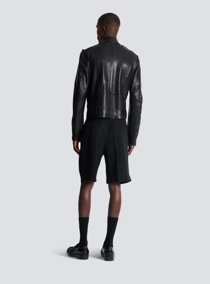 Lightweight lambskin leather biker jacket Lightweight lambskin leather biker jacket