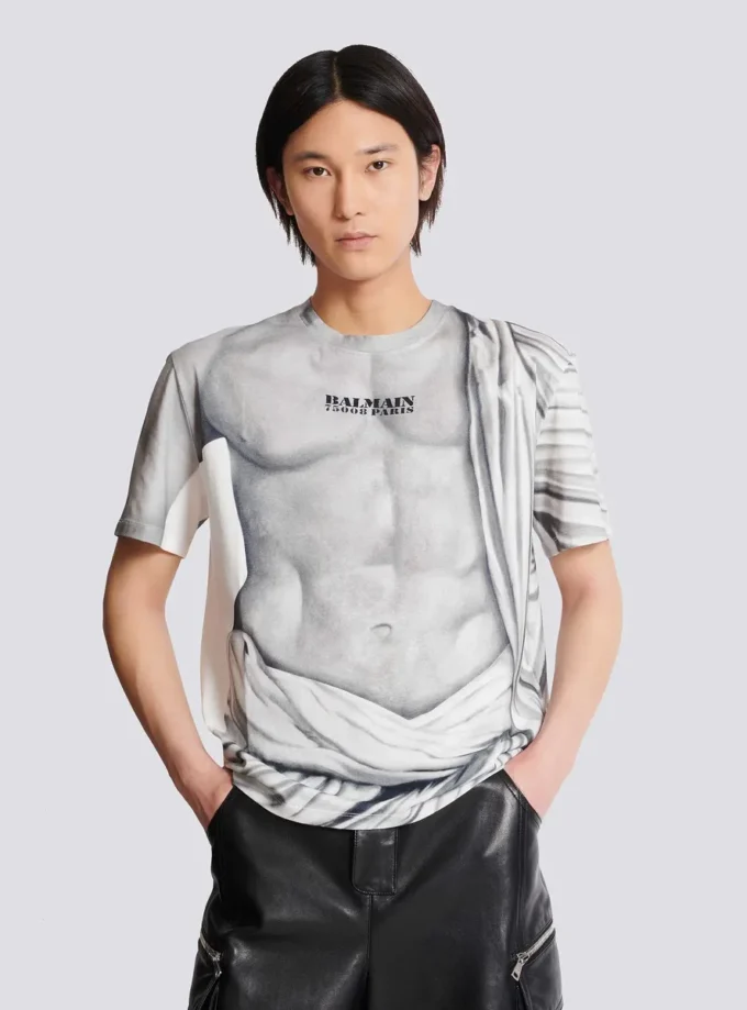 Logo T-shirt with Statue print Logo T-shirt with Statue print