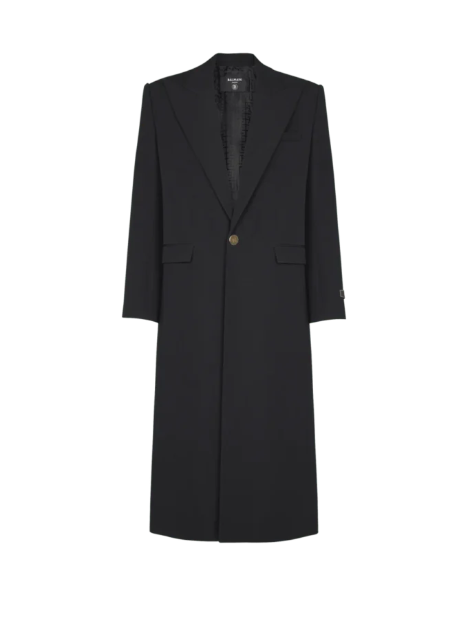 Long coat in grain de poudre wool Long coat in grain de poudre wool