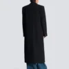 Long coat in grain de poudre wool Long coat in grain de poudre wool