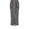 Long gingham tweed skirt Long gingham tweed skirt